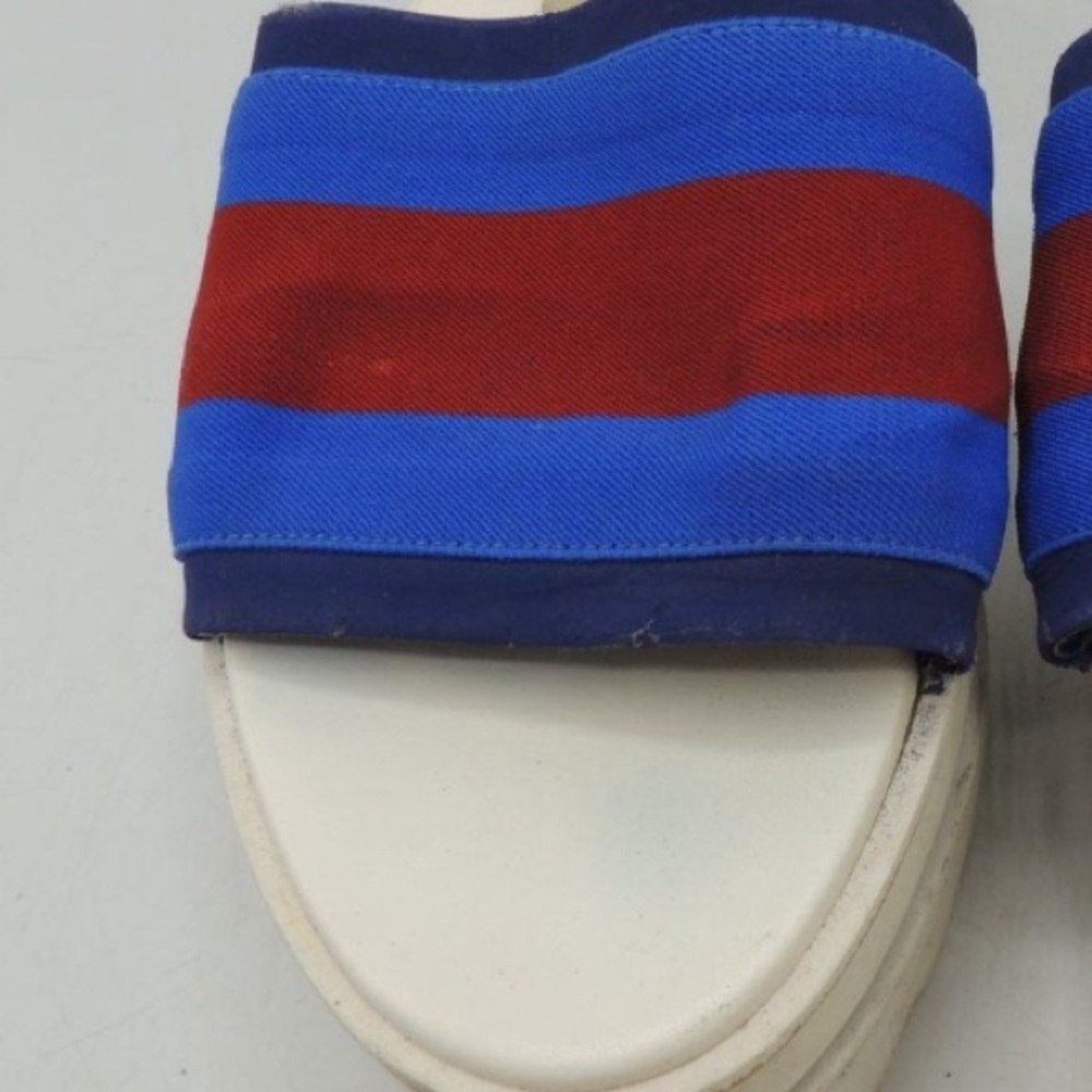 Stella Mccartney Color Block Canvas Platform Slid… - image 4